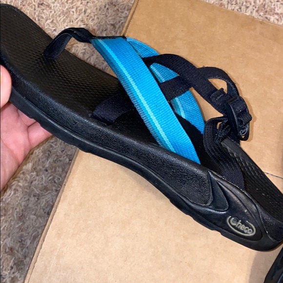 Blue Women’s Chaco Sandals No Back Strap Size 8 - Picture 2 of 5